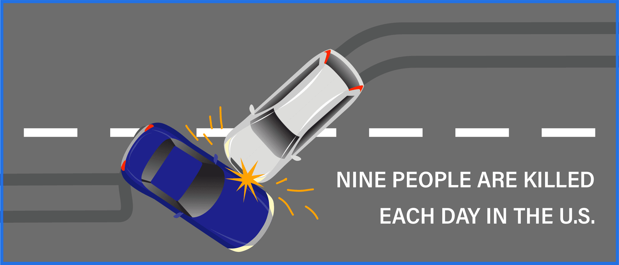 Nine people are killed each day in the U.S. in crashes that involve a distracted driver.