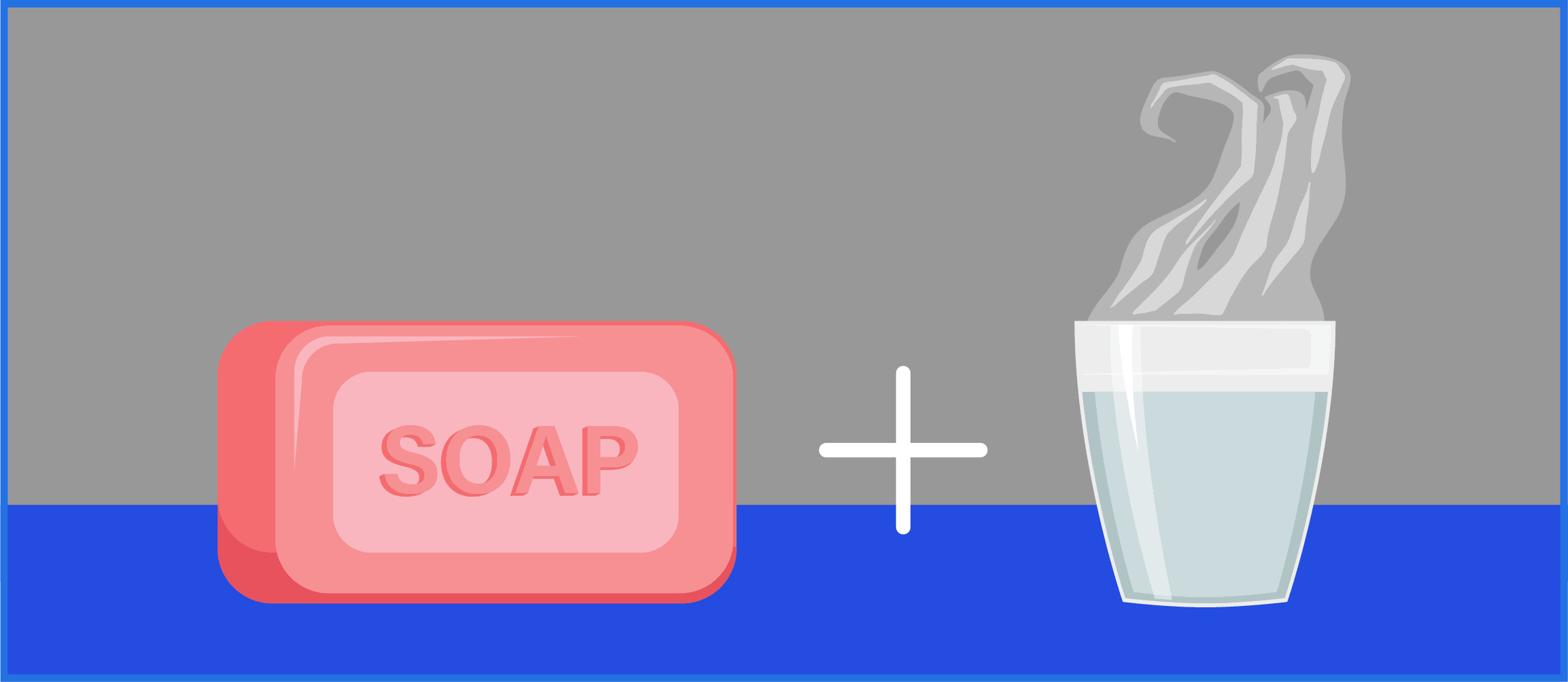 Start with soap and hot water