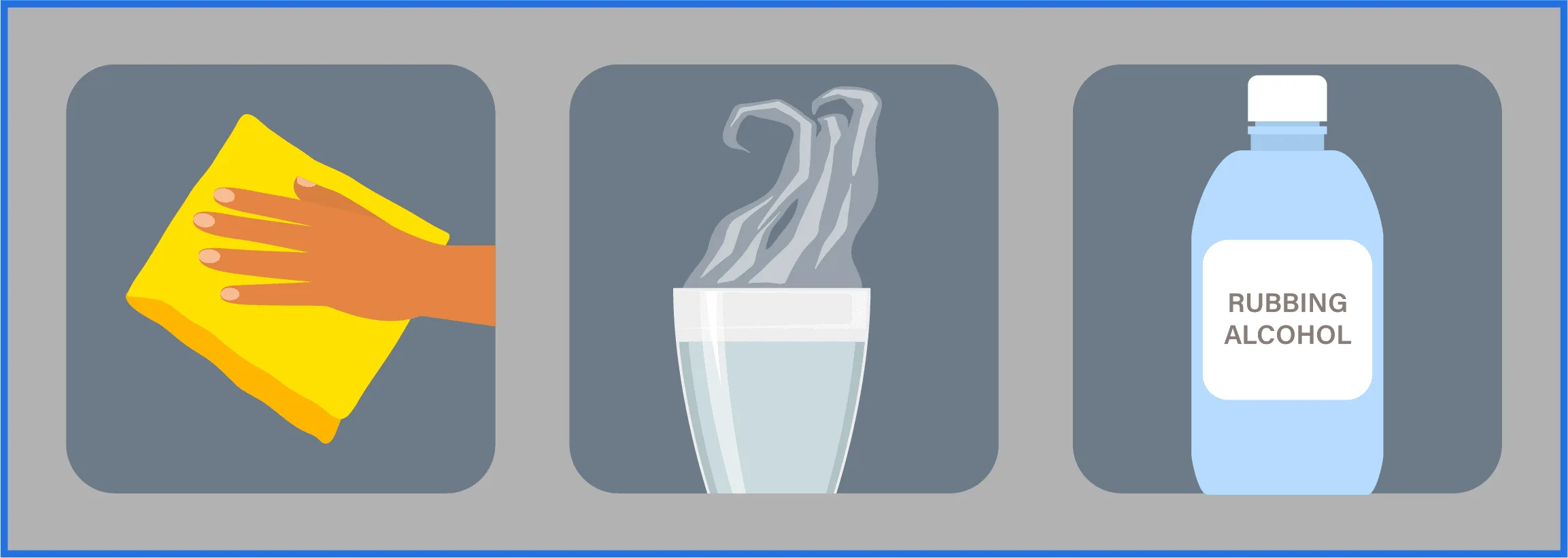 Using hot water and rubbing alcohol to loosen hardened sap