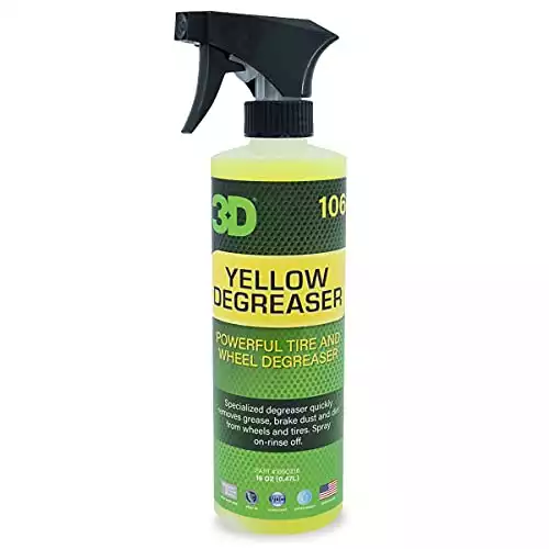 3D Yellow Degreaser Wheel & Tire Cleaner - Safely Removes Brake Dust & Dirt from Wheels & Tires