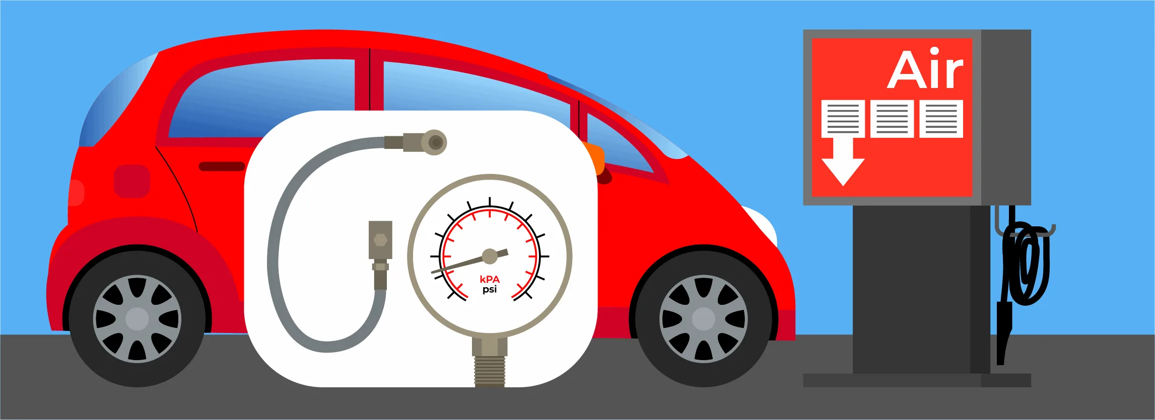 How to Check for Tire Pressure at a Gas Station