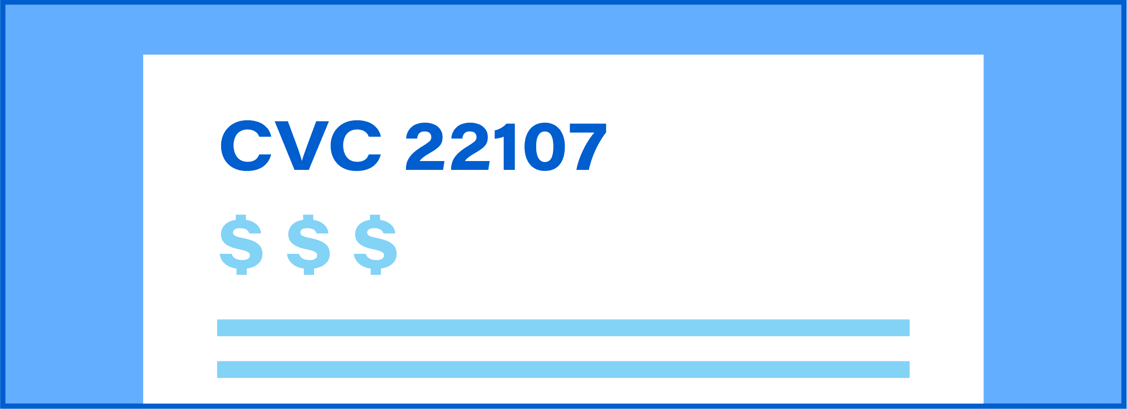 How Much Does a CVC 22107 Cost?