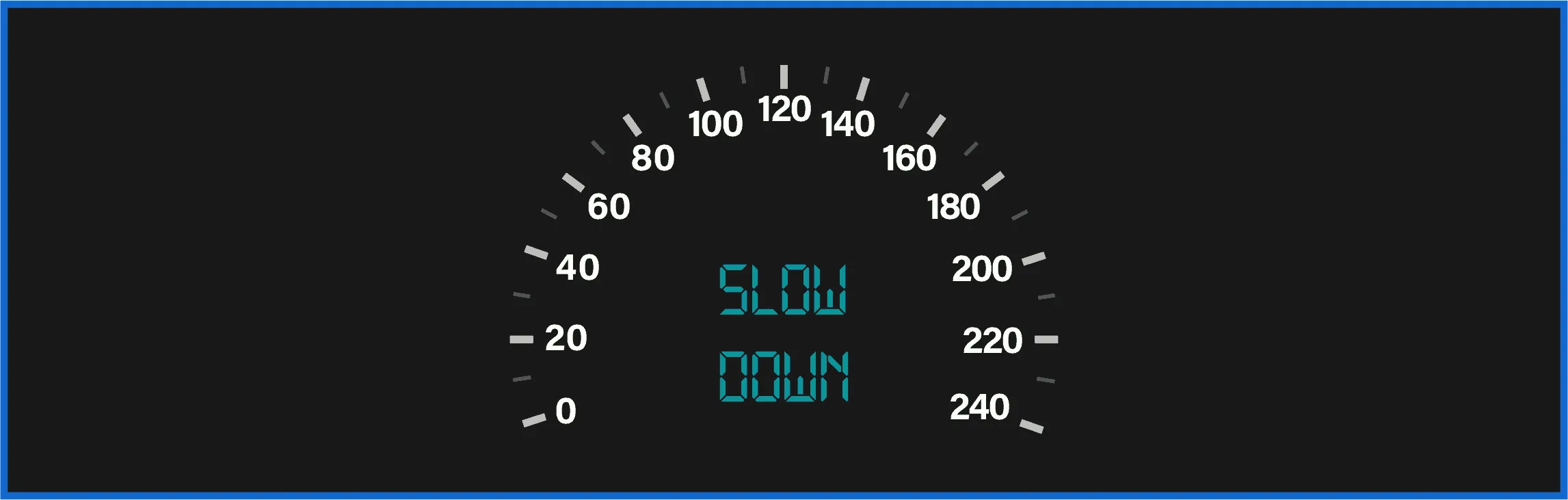 Slow Down in a fog