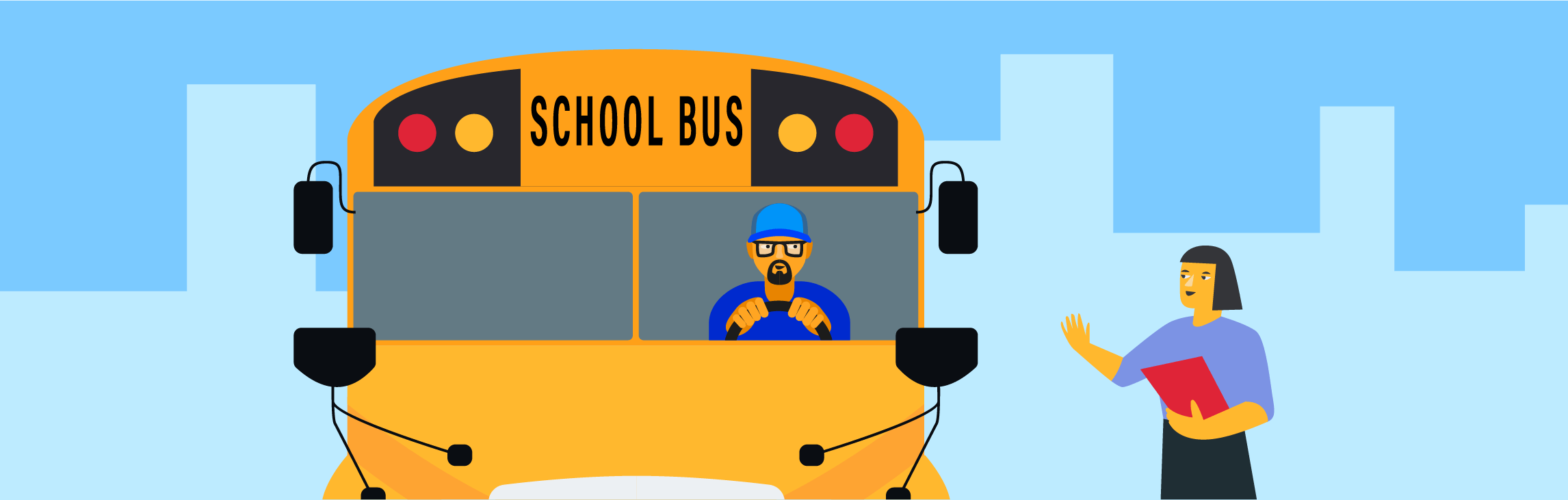 Image showing a bus driver taking a test for his commercial driving license