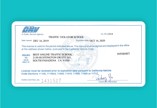 best online traffic school dmv license